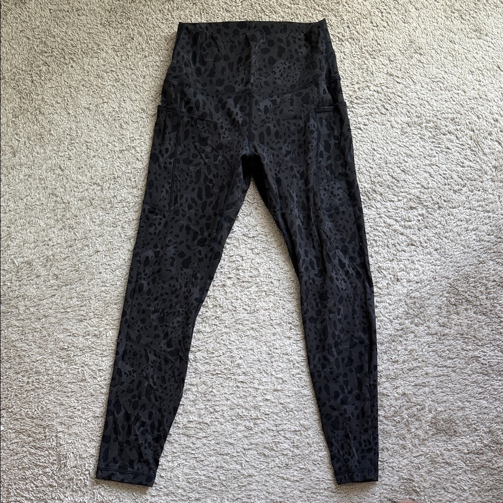 Black Leopard Print Leggings